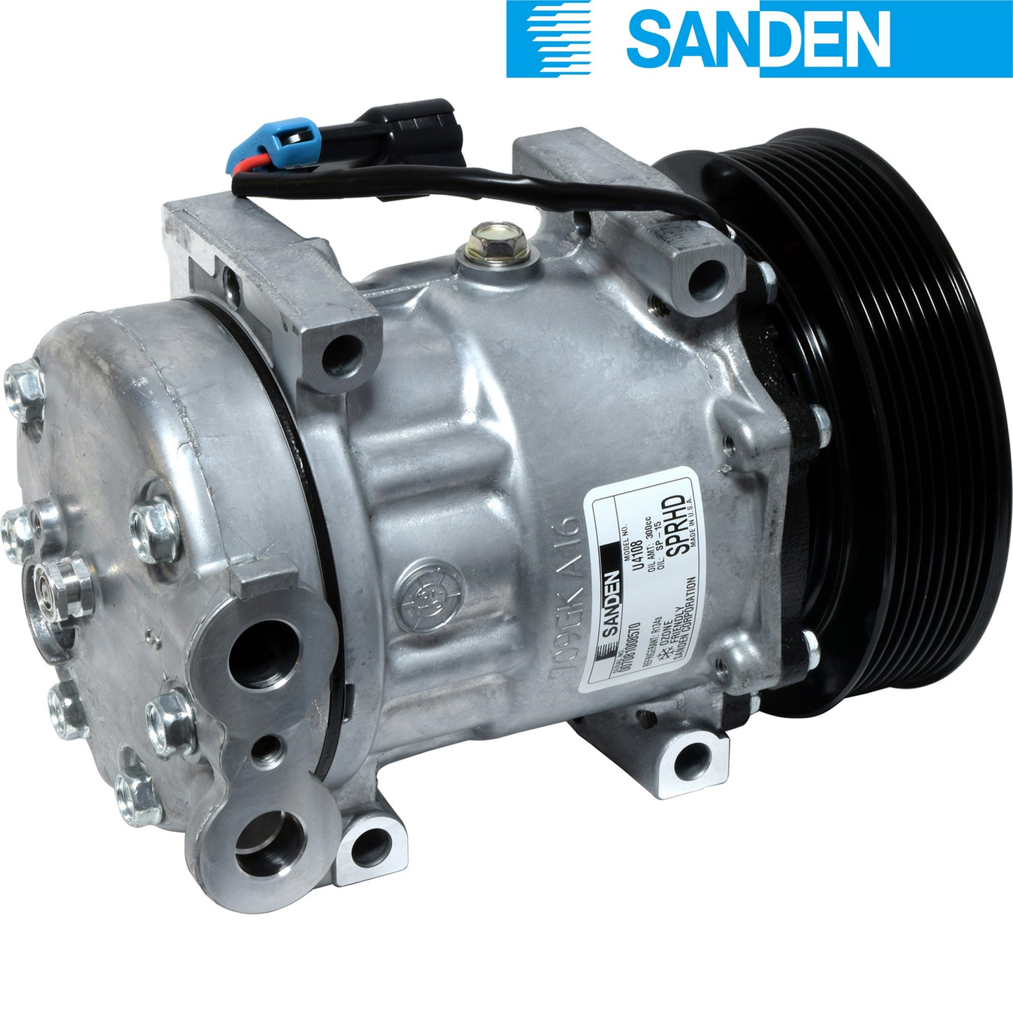A/C Compressor OEM ORIGINAL Sanden 4108 for 2010-2008 Freightliner Cascadia 158505