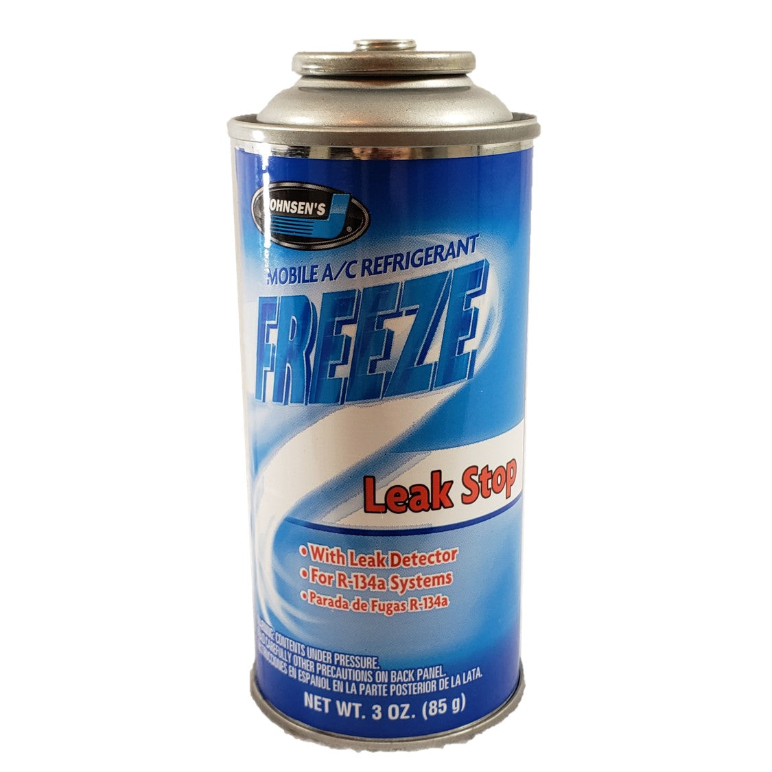 Johnsen R134a + Leak Stop Auto A/C Refrigerant Gas Freon USA 3oz | 01 Can