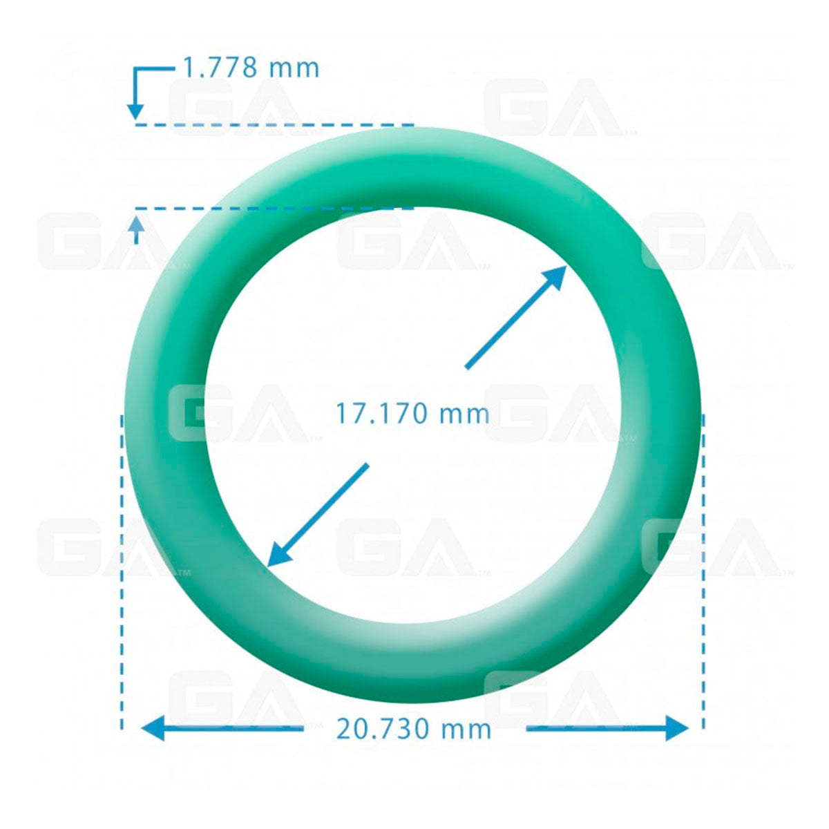 O-Ring Seal #12 (5/8) Green HNBR R134a