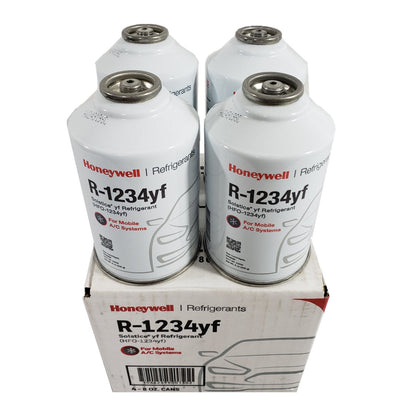 Honeywell R1234yf Auto A/C Air Conditioning Refrigerant Freon Gas 8oz | 04 Cans