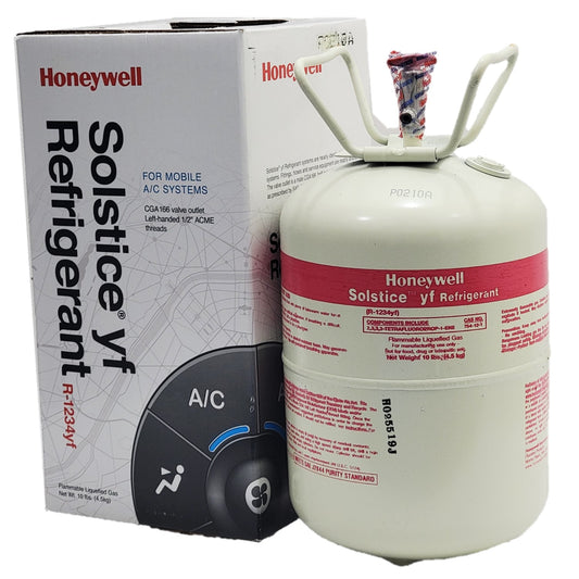 Honeywell R1234yf Auto A/C Air Conditioning Refrigerant Freon Gas 10lb | 01 Cylinder