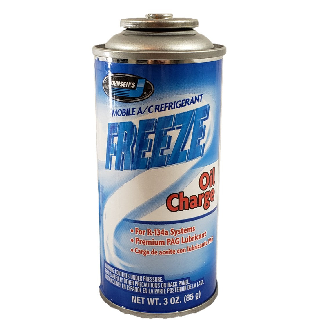 Johnsen R134a + PAG Oil Charge Auto A/C Refrigerant Gas Freon 3oz | 01 Can