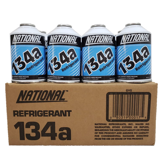 National R134a Refrigerant A/C Air Conditioning Cooling Solution 12oz | 12 Cans