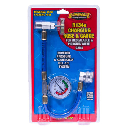 National Auto A/C Air Conditioning 12oz ea | 3 Can + Charging Hose & Gauge